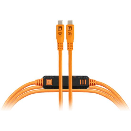 TetherPro Optima 10G USB-C 15' Str-Str Orange